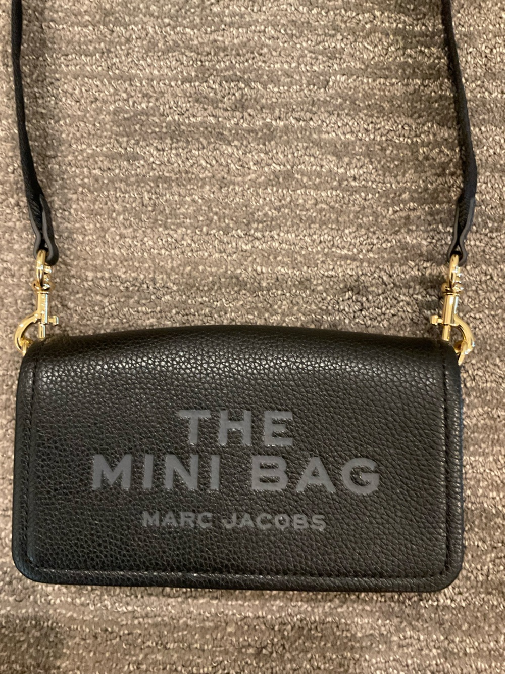 Marc Jacobs Black The Mini Bag with Gold-Tone Hardware - Picture 5 of 16